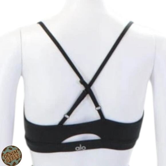 Alo Yoga Airlift Intrigue Strappy Sports Bra Black Size Small - Picture 4 of 12